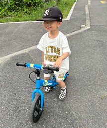 別日の少し前の👦🏻 | リアルキックバイクコーデ タックインver. 🚲なしで撮影できずやっと昨夜撮り直し📸✨(その他)