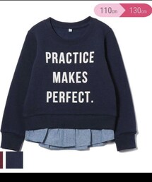 西松屋 | 裏起毛シャツレイヤード風トレーナー 130cm 878円(スウェット)