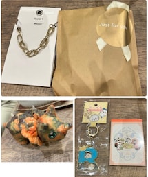 はるちゃん、まーくんママより💝 | 急遽なのに子供達と私にまでオソロの品プレゼント嬉しすぎた😭💕しかもチェーン⛓️ブレスレット欲しかったやつ❣️リンリンはちぃかわ、モフサンド好きやし、レンレンは恐竜🦖好きで皆んなドンピシャ💘好み分かってもらえて👩🏻👧🏻👦🏻各々趣味も合い嬉しい❣️(ブレスレット)