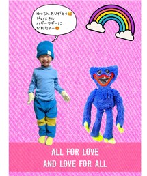 ゆっちんにお礼コラ画💝 | 私も大好きなLSPさんのこのパンツ👦🏻ハギーワギーって喜んでてハギーワギーコーデしてみたよ🤩 💛手袋なくて👦🏻アイデアで🧦で代用💡口紅💄はアプリで加工だよ😆私もこのハギーワギーレンレンお気に入りに😍(ポスター/アート)