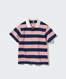 UNIQLO | ドライカノコボーダーポロシャツ（半袖） 120cm(ポロシャツ)