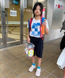 運動会後📸 | 大きな体育館にて運動会🎌抽選会で当たらず参加賞の飛んで光るロケットのおもちゃもらった😆🚀4家族でガストで打ち上げ🍝(その他)