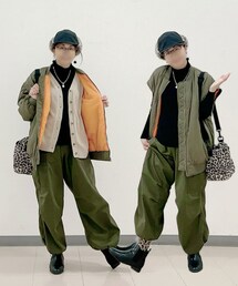 👩🏽ミリタリーフェス参加🪖 | 後夜祭🪖自撮りで画質悪くて🙇‍♀️控えめ斉藤さんだぞ🤗 MA-1 2WAY ベストver.も(その他)