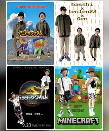 ゲンちゃん、ユウちゃんありがとう💝 | おソロのジャケットでハッシーと3人リンクコーデにカウ柄リンク、大好きな物でコラ画最高❤️🔥4つもありがとう😆💓レンレンも興奮して喜んでたよ❤️🔥おもちゃも服も小物も好きなの似てるゲンちゃん❣️いつか会えますように🌈(ポスター/アート)