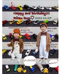 りつ君お誕生日おめでとう🥳🎂✨ | りつ君とオソロのトミカ建設現場🏗 ネタ😁(ラッピングキット)