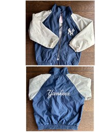 genuinemerchandise | ニューヨーク・ヤンキースのウインドブレーカー 古着屋さん made in Korea 110cm位 確か300-500円位(ナイロンジャケット)