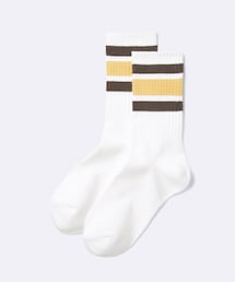 GU | クルーソックス（ライン）WOMEN ONE SIZE(ソックス/靴下)