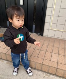 アウターなしver. | 帰宅後の👦🏻レイヤードも見えてないし帽子投げられた後😅(その他)