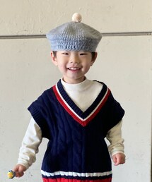 Handmade | 手編みっぽい 古着 140円位 (ハンチング/ベレー帽)