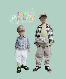 えいちゃんありがとう💝 | お忙しい中、お祝いコラ画ありがとう🥺💕偶然リンクコーデあり嬉しかった🥰✨誕生日にお祝い投稿してくれ、かわいカッコイイえいちゃんが見られた事が最高のプレゼントだよ💝👦🏻がリンクしてるじゃーん!えいちゃんちいさくてかわいい🥰ありがとう‼️って言ってたよ💡またリンクコーデしたりしようね🥰ラッキー7の歳をハッピーに過ごせたら良いな🍀(ポスター/アート)