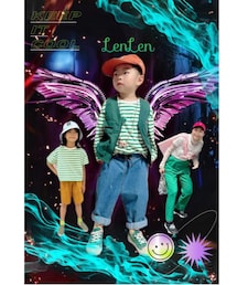 パパトレさん作👦🏻コラ画💝 | 👧🏻の羽を羨ましがる👦🏻のために、レンレンver.も💝 最終的には蝶々🦋みたいと喜んでたよ😆 本当にありがとう💝(ラッピングキット)