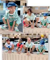 カエルの合唱🐸🐸🐸🐸🎶 | 下の写真に出遅れたリンリン👧🏻も😆(ラッピングキット)