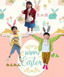 私作コラ画☆ | まのあちゃん🐰を支えるげんちゃん🐰＆レンレン🐰(ポスター/アート)