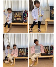 こどもの日🎏姉弟コーデ | 今年はロゴT&ストライプで姉弟リンク🔗👧🏻お姫様に👸(その他)