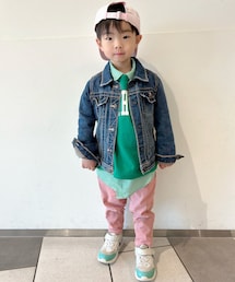 デニジャケ、🧢後ろ被りver. | WEARに載せてなかったので小窓に。🧢後ろ被りはレンレンがしてた🤭ピンクサンド🥪好き🥰(その他)