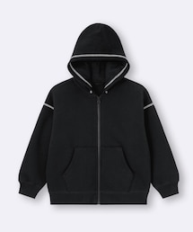 GU | KIDS〔男女兼用］へビーウェイトスウェットフルジップパーカ 120cm(パーカー)