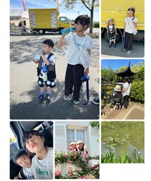 思い出💝 | 暑かったから帰る直前のラムネ👧🏻👦🏻2人とも喜んでた。チョコバナナは入場してすぐ買わされた😝実は🍫🍌は👦🏻の😆👧🏻はチョコバナナクレープを食べました😆😋後ろ姿は中国の庭園🇨🇳 👧🏻👦🏻どアップは🅿️にて。水の庭の睡蓮の池🪷まだ睡蓮はこれからが見頃🥺(その他)