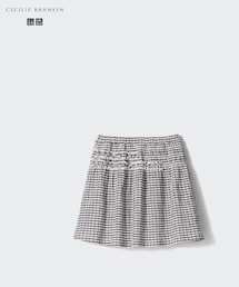 UNIQLO | シャーリングスコート オフホワイト 160cm(スカート)