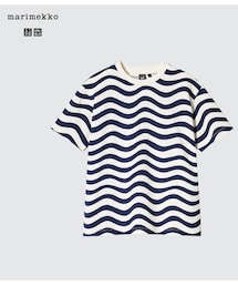 UNIQLO | サイズ:S デザイナー Pentti Rinta（ペンッティ・リンタ）氏 の作品 波状のLirinä(ゴボゴボと水が流れる音)(Tシャツ/カットソー)