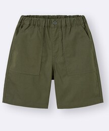 GU | KIDS(男女兼用)ベイカーハーフパンツ オリーブ🫒120cm(チノパンツ)