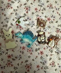 さりちゃんの作品達🧸🐻🐿🕊️🐇🦕💝 | ブローチ/コサージュ