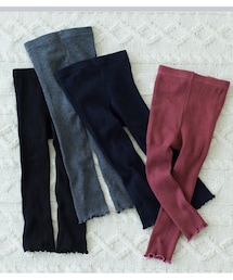 西松屋 | 裾メローリブスパッツ 黒 120cm 475円(税込)画像は西松屋さんのより(レギンス/スパッツ)