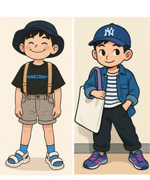 トクさんありがとう😊 | トクさんがAIでレンレン👦🏻をアニメ化してくれた👀✨かわいいイラストありがとう🤗✨(ラッピングキット)