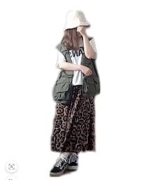 お手本コーデのありちゃん♡ | 8/4(金)投稿🐆コーデ VANSリンクカッコイイ🤩💕(ラッピングキット)