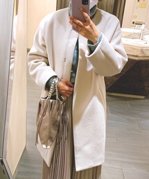 IENA | ノーカラーコート