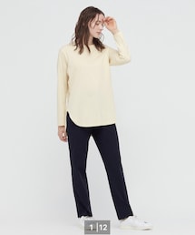 UNIQLO | スムースコットンシャツテールT(Tシャツ/カットソー)