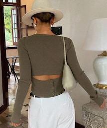 SHEIN | DAZY 女性用 無地 フィット エラスティック クルーネックニット ID 186933965(ニット/セーター)