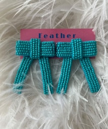 feather | ribbon(ピアス（両耳用）)