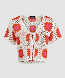 Cider | V-neck Knotted Crochet Top(カーディガン/ボレロ)