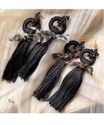 R&A〜handmadeaccessory〜 | Leopard×Tassel(ピアス(両耳用))