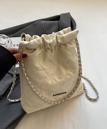 SHEIN | ファッショナブル シングルショルダー 女性用 付き 大容量 チェーンバッグ(ショルダーバッグ)