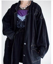 古着 | BLACK OVER DYED Denim Long Jacket(デニムジャケット)