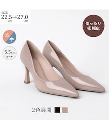 KEPOGEN | KENPOGEN ハイヒールパンプス ポインテッドトゥ靴 幅広4E 外反母趾 5.5cmヒール(パンプス)