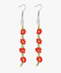 Cider | Flower Beaded Drop Earrings(ピアス(両耳用))