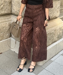 しまむら | Rafraf×IMOKO TT*IMOコードレースPT 商品番号 525-4459（ブラウンLサイズ）(スラックス)