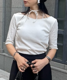しまむら | Rafraf×IMOKO TT*IMKバックPO  商品番号521-8134(オフホワイト Lサイズ)(Tシャツ/カットソー)