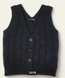 misako | ケーブルVネックベスト(ベスト)