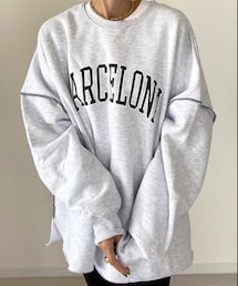 Posh Alma | 《hideka select》裏起毛ビッグサイズロゴスウェット(スウェット)