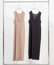 ante aciem | 14G fine ribbed knitted dress(ワンピース)