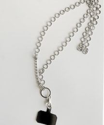 handmade〜SR〜 | ring chain × ball mixスマホショルダーストラップ(スマホグッズ)