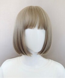 DESIRE WIG | 【切りっぱなしミニボブ】ブロンドベージュ(幅広分け目つむじ) [BB](ウィッグ)
