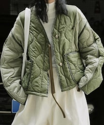 Oto select | キルティング ミリタリー ライナー ショートブルゾン(ミリタリージャケット)