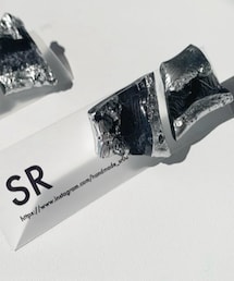 handmade〜SR〜 | ブラック×シルバーアクリルピアス(ピアス（両耳用）)