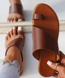 SHEIN | つま先リング T字サンダル(サンダル)