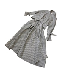 CANDAY | リンネル ストライプ コート (トレンチコート)