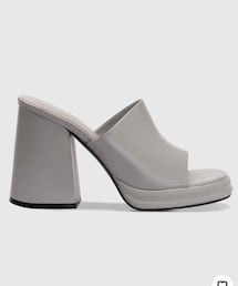 Cider | PUチャンキーヒール シンブルバンド ミュールサンダル(サンダル)